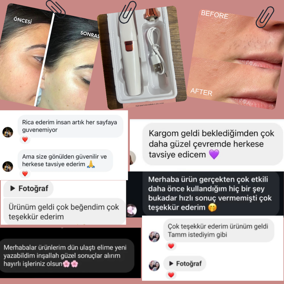 Acısız Kaş ve Yüz Tüyü Epilatörü